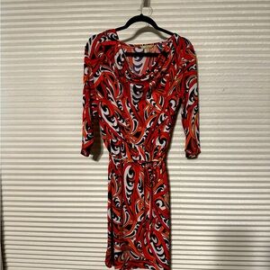 Like new Coral and Navy banana republic dress medium